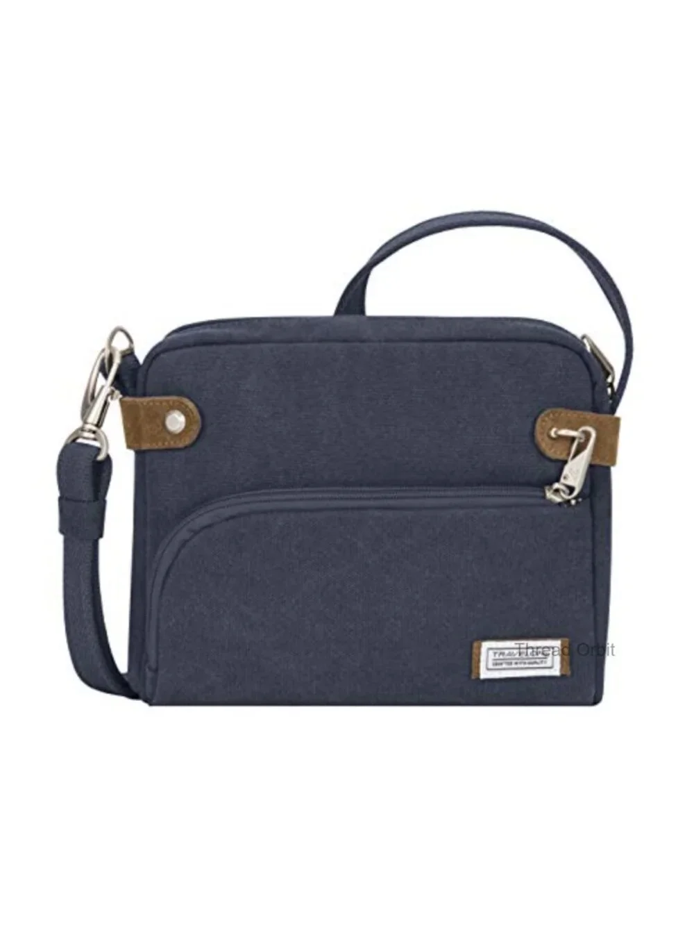 Anti-Theft Heritage Crossbody Bag with RFID Protection and Locking Zippers
